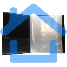 Папка с 60 прозрачными вкладками Silwerhof Perlen 292961-75 A4 1мм, карман зеленый металлик