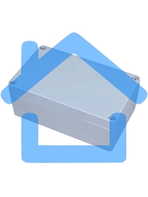 Корпус ACD XG387 Metal case IP65, 200*120*80mm, металлический, 3 отверстия (28 + 28 + 23мм) с резиновыми заглушками, серебристый, совместим с Raspberry Pi 3B, 3B+, 4, Orange Pi