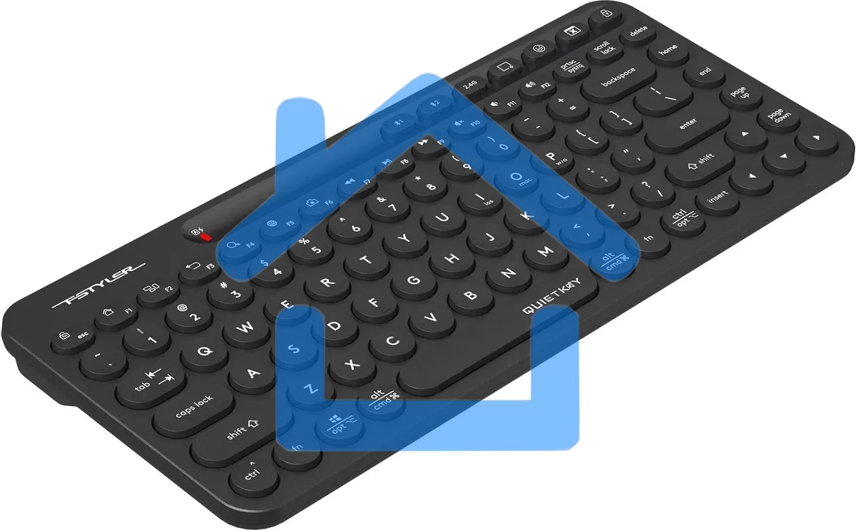 Клавиатура A4Tech Fstyler FBK36C AS беспроводная, USB, Bluetooth/Радиоканал, черный
