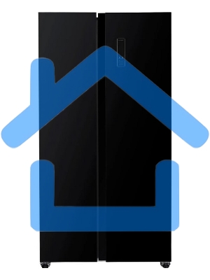 Холодильник Kraft KF-MS4801BI черный двухкамерный, 316/164 л, морозилка сбоку, No Frost, Side-by-Side