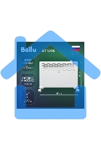 Конвектор Ballu Ettore BEC/ETMR-1500 белый, 1500 Вт, 20 м2, термостат