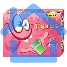 Гуашь Silwerhof Монстрики, 12 цветов, баночка, 20мл, картонная коробка