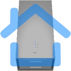 Вытяжка пристенная островная Maunfeld Bath Plus 402 нержавеющая сталь, 40 см, 1150 куб. м/ч, 52 дБ