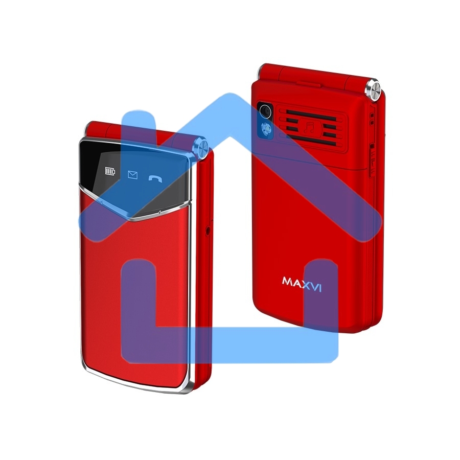 Мобильный телефон Maxvi E11 красный/серебристый