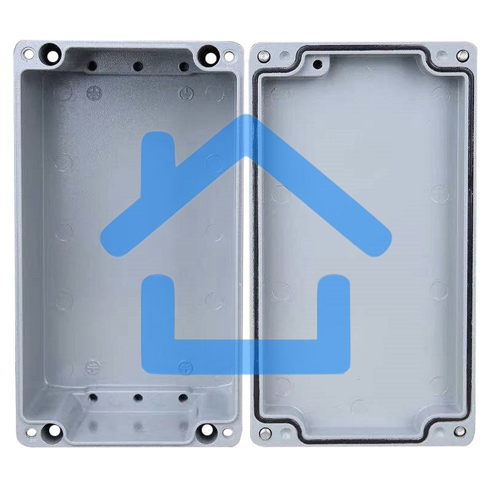 Корпус ACD XG387 Metal case IP65, 200*120*80mm, металлический, 3 отверстия (28 + 28 + 23мм) с резиновыми заглушками, серебристый, совместим с Raspberry Pi 3B, 3B+, 4, Orange Pi