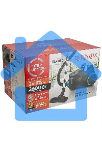 Пылесос DELTA LUX DL-0836 черный с бирюзовым