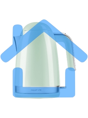 Чайник электрический Galaxy Line GL 0332, мятный, пластик, 2200 Вт, 1,7 л