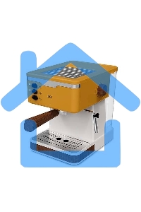 Кофеварка эспрессо BQ CM2006 желтый, исп. кофе - молотый, 1.7 л, 850 Вт, 20 бар