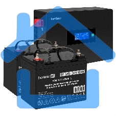 Комплект Источник бесперебойного питания EX295994RUS + батарея 33Aч EX282974RUS 2шт (инвертор, синус, для котла, PF=1, настенный) ExeGate IdealSine SR-1500.LCD.2SH 1500VA/1500W, чистая синусоида, цветной LCD-дисплей, 2*Schuko, крепление настенное, черный 