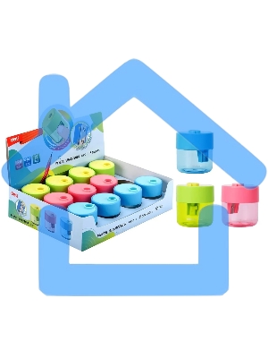 Точилка для карандашей ручная Deli EH557, 1 отверстие, пластик, ассорти