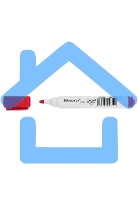 Маркер для досок Silwerhof Prime, пулевидный пишущий наконечник, 1-3мм, красный