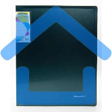 Папка с 60 прозрачными вкладками Silwerhof Perlen 292961-75 A4 1мм, карман зеленый металлик