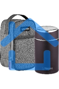 Термос для еды Rondell Tierno RDS-1661 0.7л. бордовый с чехлом картонная коробка