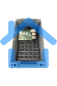 Корпус ACD XG387 Metal case IP65, 200*120*80mm, металлический, 3 отверстия (28 + 28 + 23мм) с резиновыми заглушками, серебристый, совместим с Raspberry Pi 3B, 3B+, 4, Orange Pi