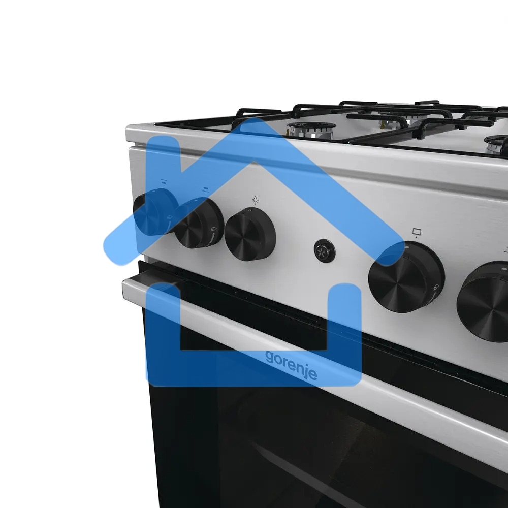Плита газовая Gorenje GGI5A21XJ серебристый, конфорок 4 газовых, духовка 61 л, 50 см x 85 см x 59.4 см