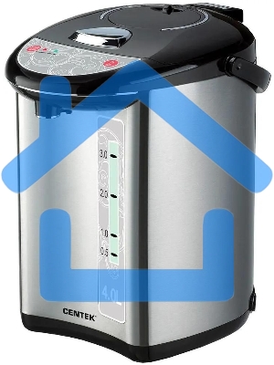Термопот Centek CT-1082 (сталь) 4.0л, 750Вт, 3 способа подачи воды, двойная защита от перегрева