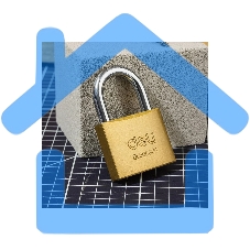 Замок навесной Deli DL508906 латунный, 50мм