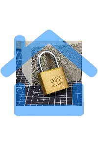 Замок навесной Deli DL508906 латунный, 50мм