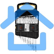 Набор ключей комбинированных трещоточных Denzel 6-19 мм, 12 шт., CrV, матовый хром 14722