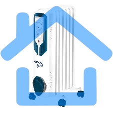 Обогреватель масляный Engy EN-2507 Scandi, белый, 1500 Вт, 15 м2, термостат