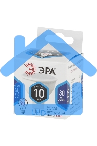 Лампа светодиодная ЭРА Б0032996 STD LED MR16-10W-840-GU5.3 10 Вт софит нейтральный белый свет