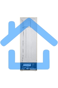 Холодильник Maunfeld MFF187NFIBG10 бежевый двухкамерный 232/98л морозилка снизу, Total No Frost