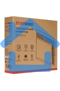Конвектор Starwind SHV5010, белый, 1000 Вт, 15 м2, термостат, 1 режим мощности