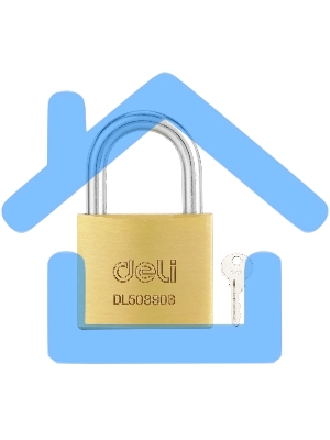 Замок навесной Deli DL508906 латунный, 50мм