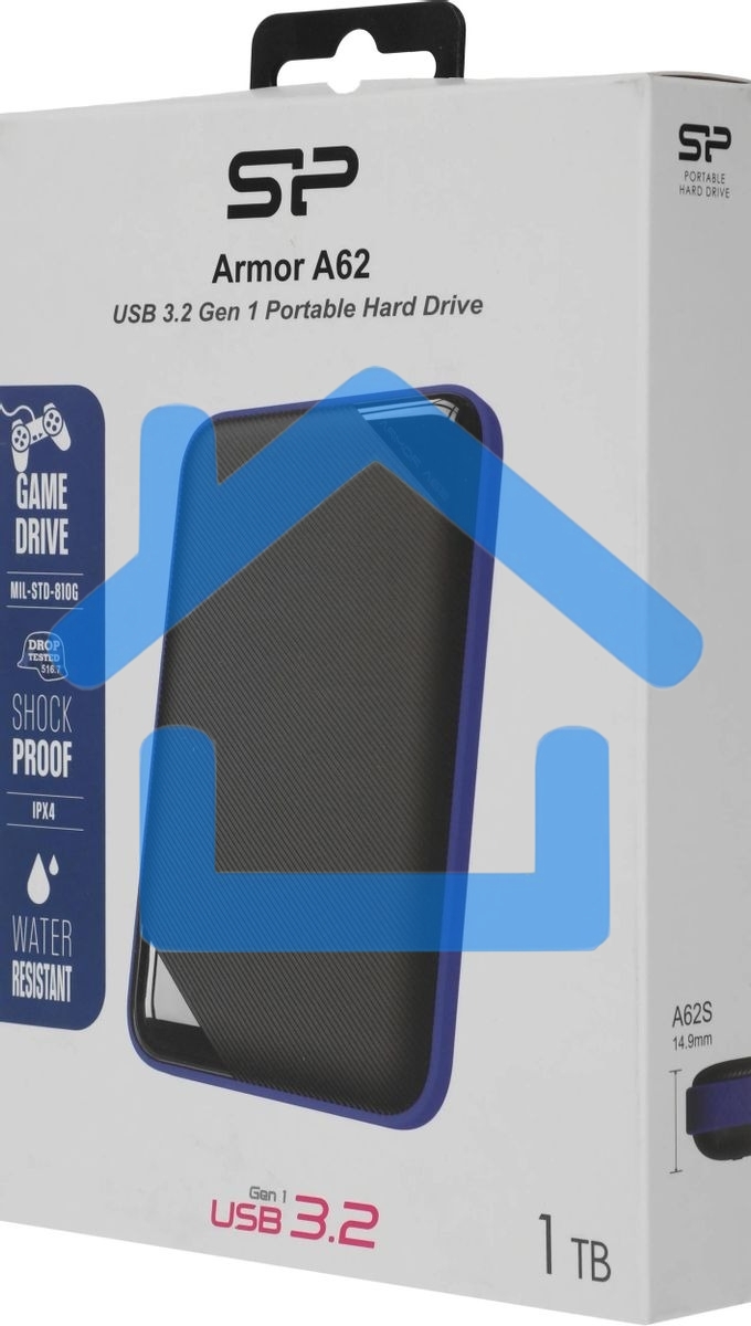Жесткий диск Silicon Power USB 3.0 1Tb SP010TBPHD62SS3B SP010TBPHDA80S3B Armor A62 (5400rpm) 2.5