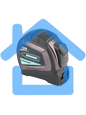 Рулетка GROSS 31126''doppelhaken'' 10м x 25мм двухсторонний зацеп нейлон двуст. шкала автоматич