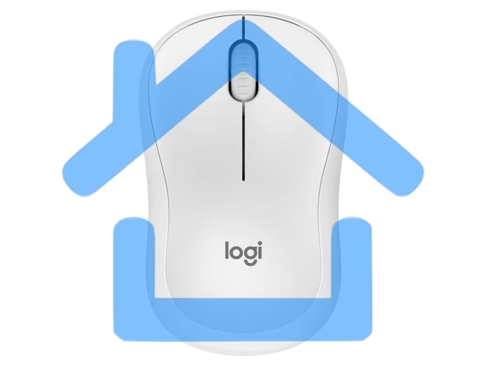 Мышь беспроводная Logitech M240 SILENT белый, 4000 dpi, Bluetooth, кнопки - 3