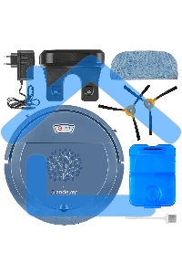 Робот-пылесос Endever Spectre-88 голубой, 1500 мА/ч Li-ion, уборка сухая/влажная, пылесборник контейнер 0.4 л