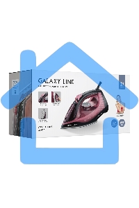 Утюг Galaxy Line GL 6132, розовый с черным, паровой, 2800 Вт, керамическое покрытие EasyGlide, функции: самоочистка, антикапля, антинакипь, указатель максимального уровня воды, индикатор нагрева, вертикальное отпаривание, паровой удар, регулировка подачи 