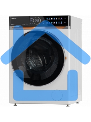 Стирально-сушильная машина HIBERG i-DDQ10 - 10714 W белый загр. фронтальная макс.: 10,5 кг 1400 об/мин класс: А+++