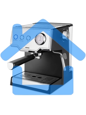 Кофеварка рожковая Centek CT-1167 черный/серебристый, исп. кофе - молотый, 1.6 л, 850 Вт, 20 бар