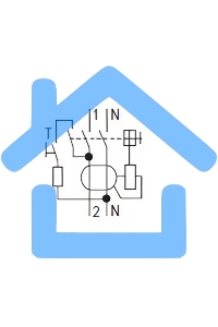 Выключатель дифференциального тока (УЗО) 2п (1P+N) 63А 300мА тип AC MDL100 YON MDL100-2P4-63-AC