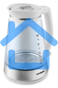 Чайник электрический Hyundai HYK-G3037 1.9л. 3000Вт белый/прозрачный (корпус: стекло)
