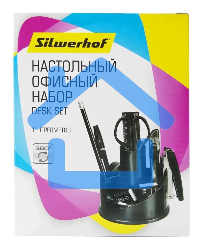Настольный набор Silwerhof (12 предметов) пластик, черный