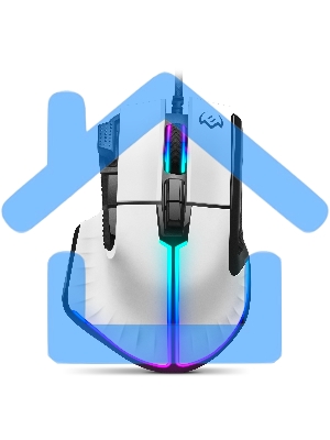 Мышь проводная SVEN RX-G990 белый, 12400 dpi, USB, кнопки - 9