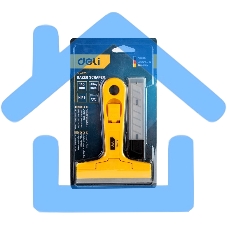 Скребок Deli EDL4723 145мм + 10 лезвий Ширина лезвия: 18 мм. Толщина лезвия: 0,5 мм. Высокопрочный пластик ручки. Лезвие из сплава.