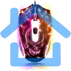 Мышь проводная Defender Overmatch GM-069 черный, 2400 dpi, USB, кнопки - 4