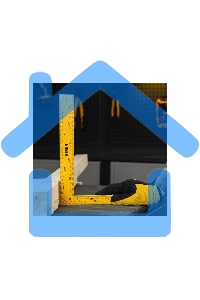 Угольник стальной, 200 мм х 300 мм, ультрафиолетовая печать (измерительная шкала) Denzel