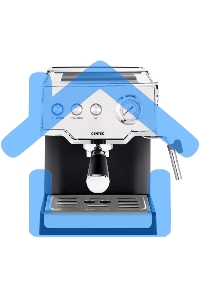 Кофеварка рожковая Centek CT-1167 черный/серебристый, исп. кофе - молотый, 1.6 л, 850 Вт, 20 бар