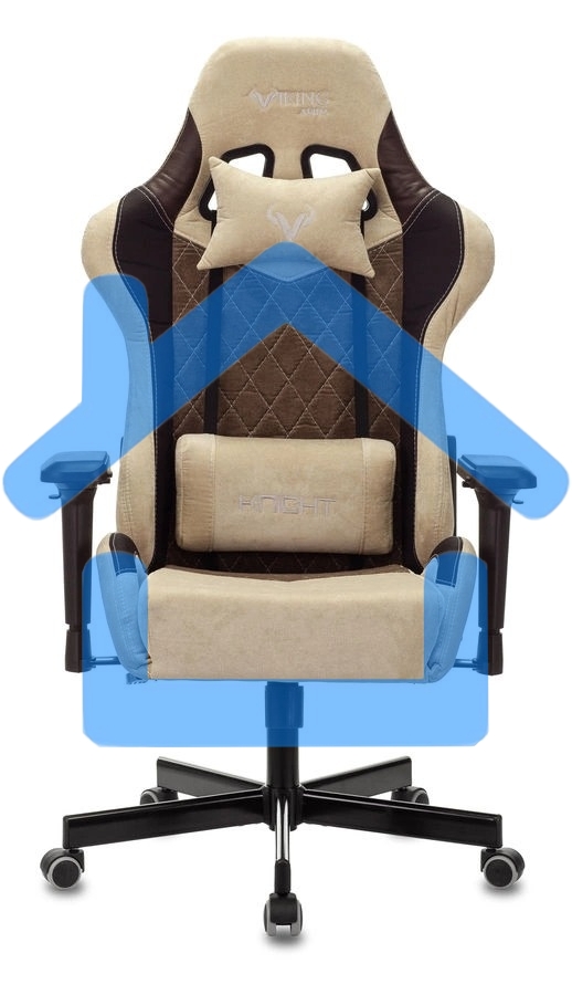 Кресло игровое Бюрократ VIKING 7 KNIGHT BR FABRIC коричневый текстиль/эко.кожа крестовина металл/пластик