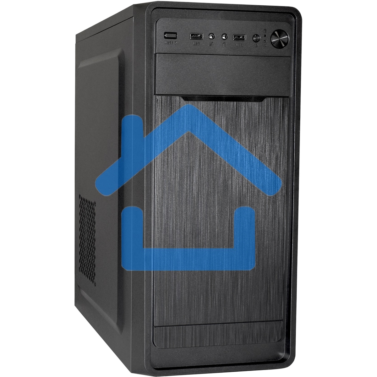 Компьютерный корпус Miditower ExeGate XP-332 Black, ATX, (XP350, Black,120мм), 2*USB, Audio