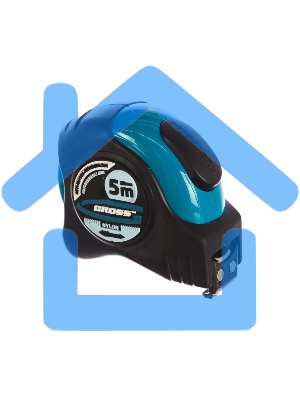 Рулетка GROSS 31113 ''schlagfest'' 5м x 25мм магн. обрез зацеп двухст. шкала нейлон покр. автомати