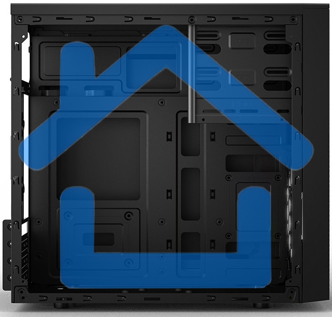 Компьютерный корпус mATX Minitower RD873, c БП PSU-ATX450-12EC, 2*USB 2.0, HD Audio+Mic, черный CBR PCC-MATX-RD873-450W