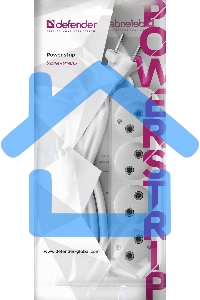 Удлинитель без заземления Defender B240 10 А, 3 м, без заземления