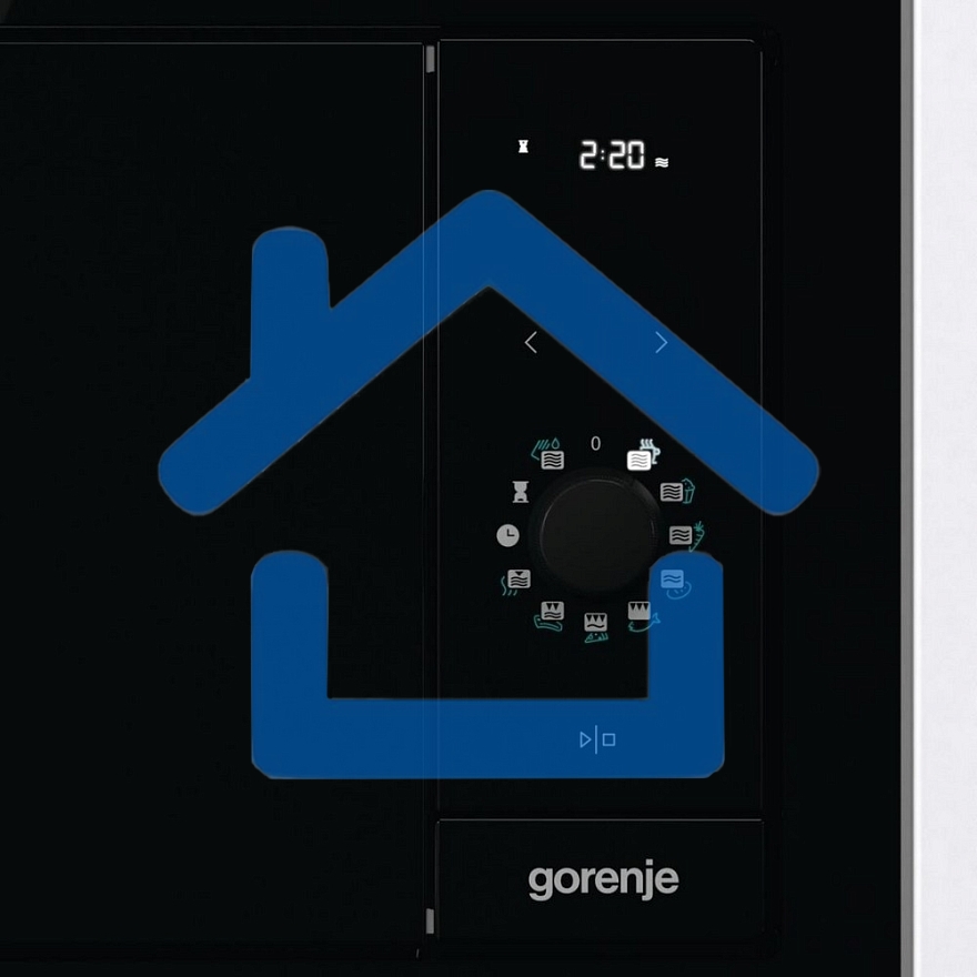 Микроволновая печь встраиваемая GORENJE BM235G1SYB черный 23 л, 900 Вт, переключатели - поворотный механизм/сенсор