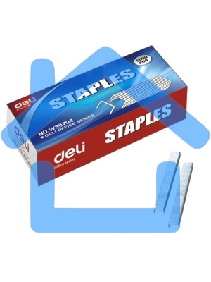 Скобы для степлера 26/6 Deli E39704 оцинкованные кор.карт. (упаковка: 5000шт.)